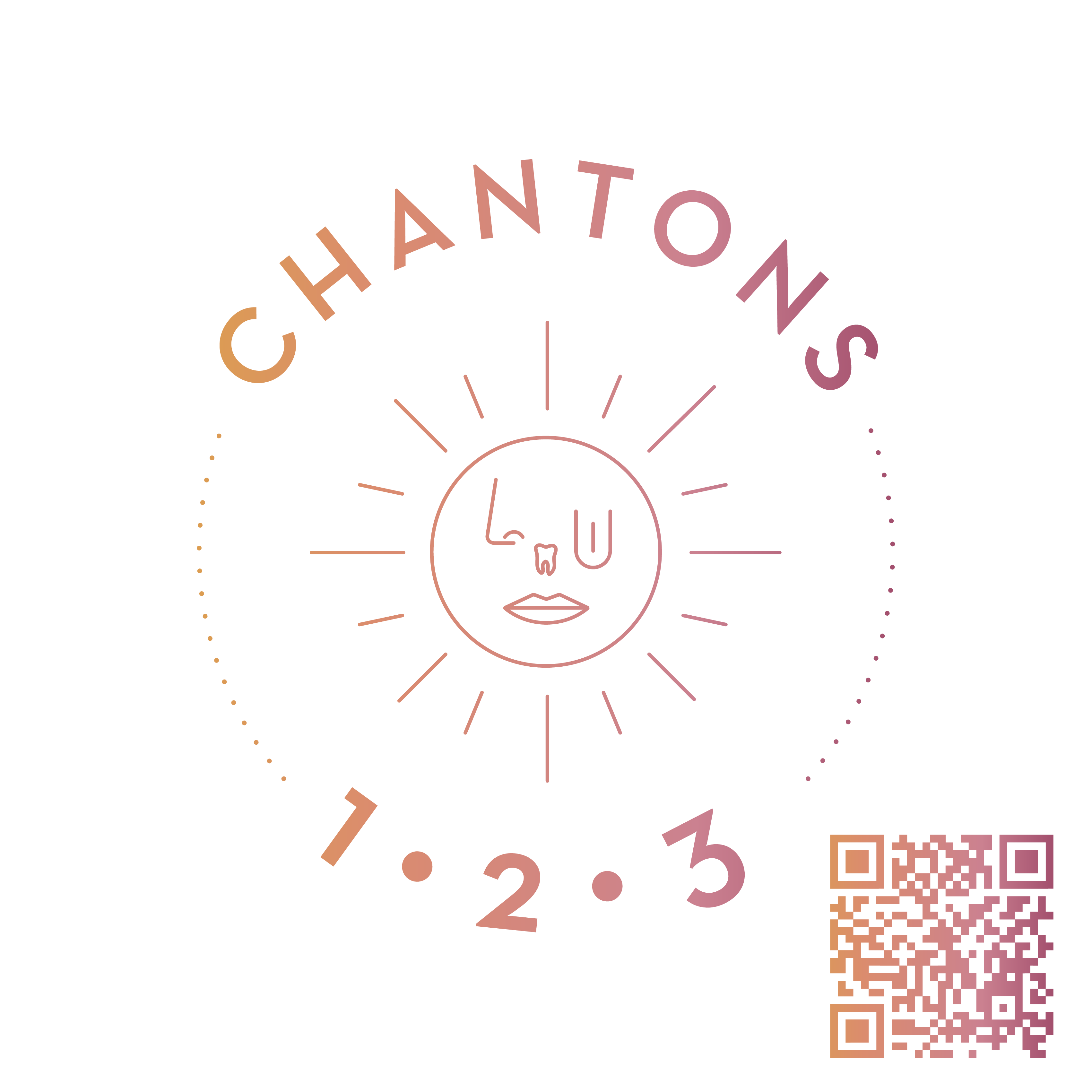 Affiche Chantons 1-2-3 format 60 x 60